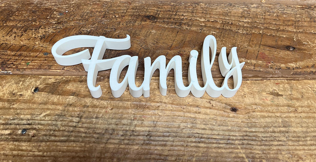 Freestanding Family Sign Decor | Decorative Family 3D Name Sign | Family Word Sign