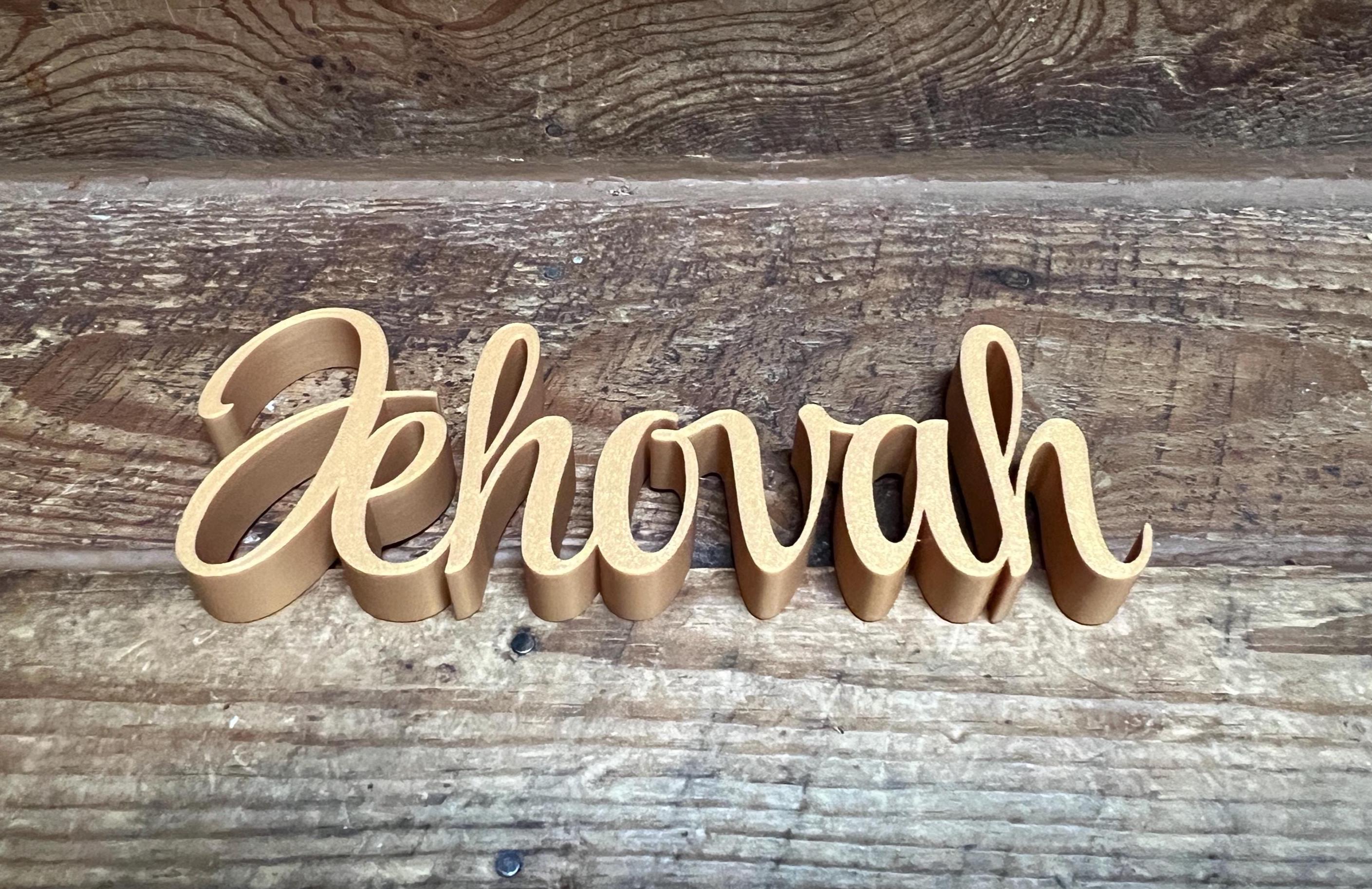 Jehovah Freestanding Sign Decor | Jehovah 3D Name Sign | Jehovah Decoration | Christian Decorative
