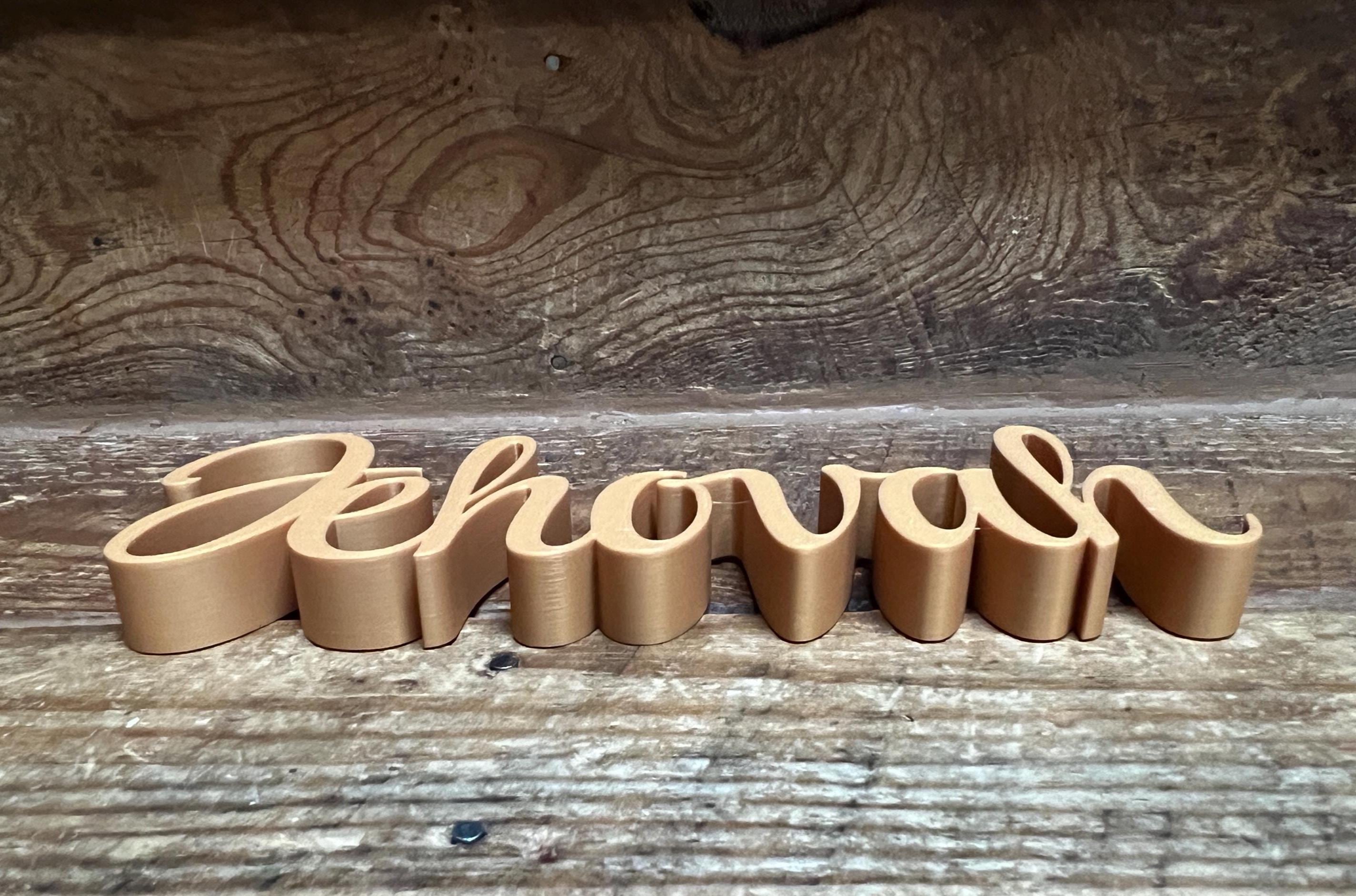 Jehovah Freestanding Sign Decor | Jehovah 3D Name Sign | Jehovah Decoration | Christian Decorative