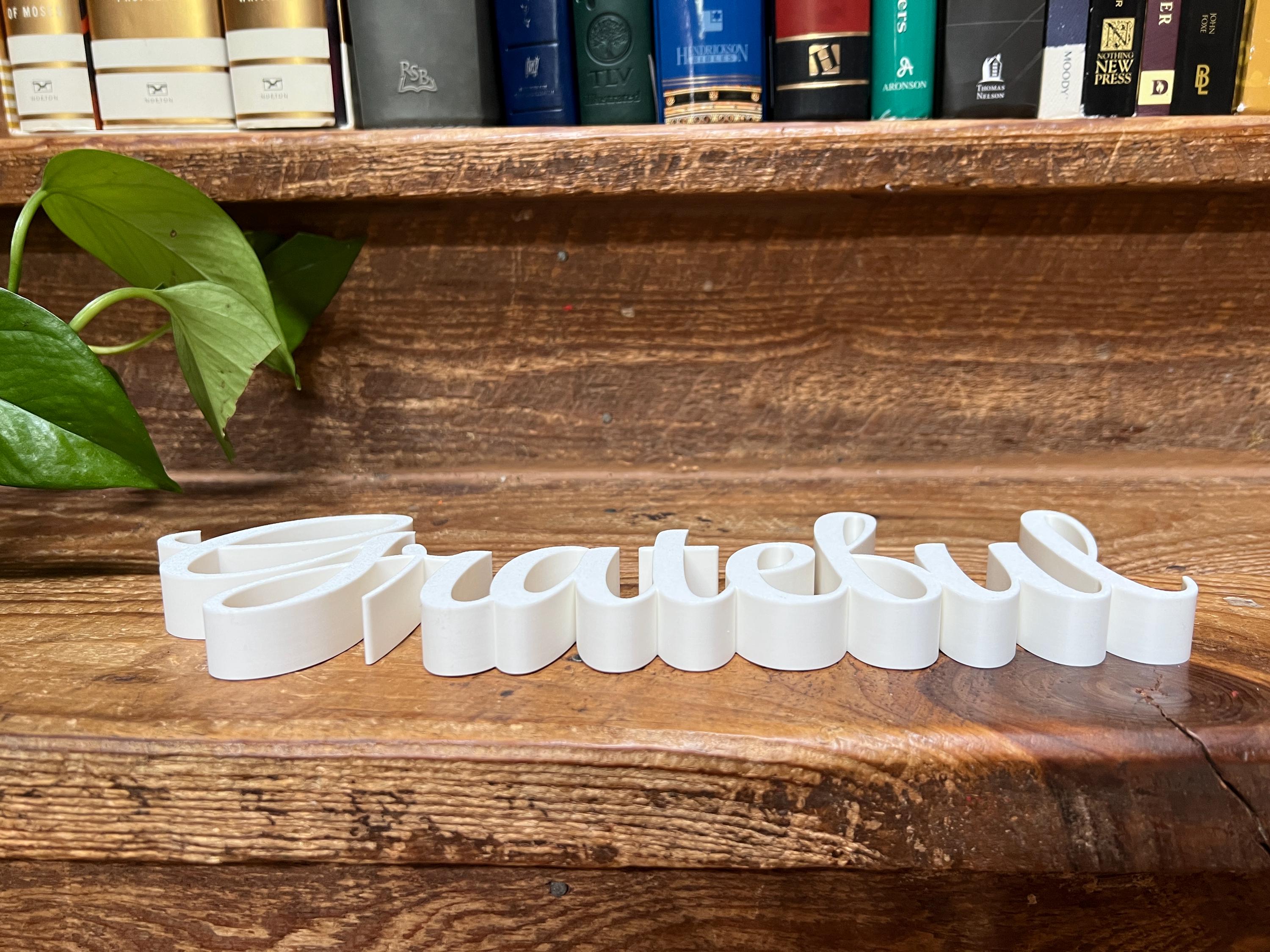 Freestanding Grateful Sign Decor | Grateful 3D Name Sign | Scriptural Decoration | Thanksgiving Decor | Sukkot Decor |