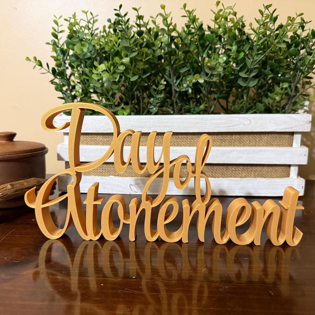 Day of Atonement Freestanding Sign Decor | Feast Days Feastdays Table Mantle Bookshelf Decor | 3D Name Sign Decor | Scriptural Decoration