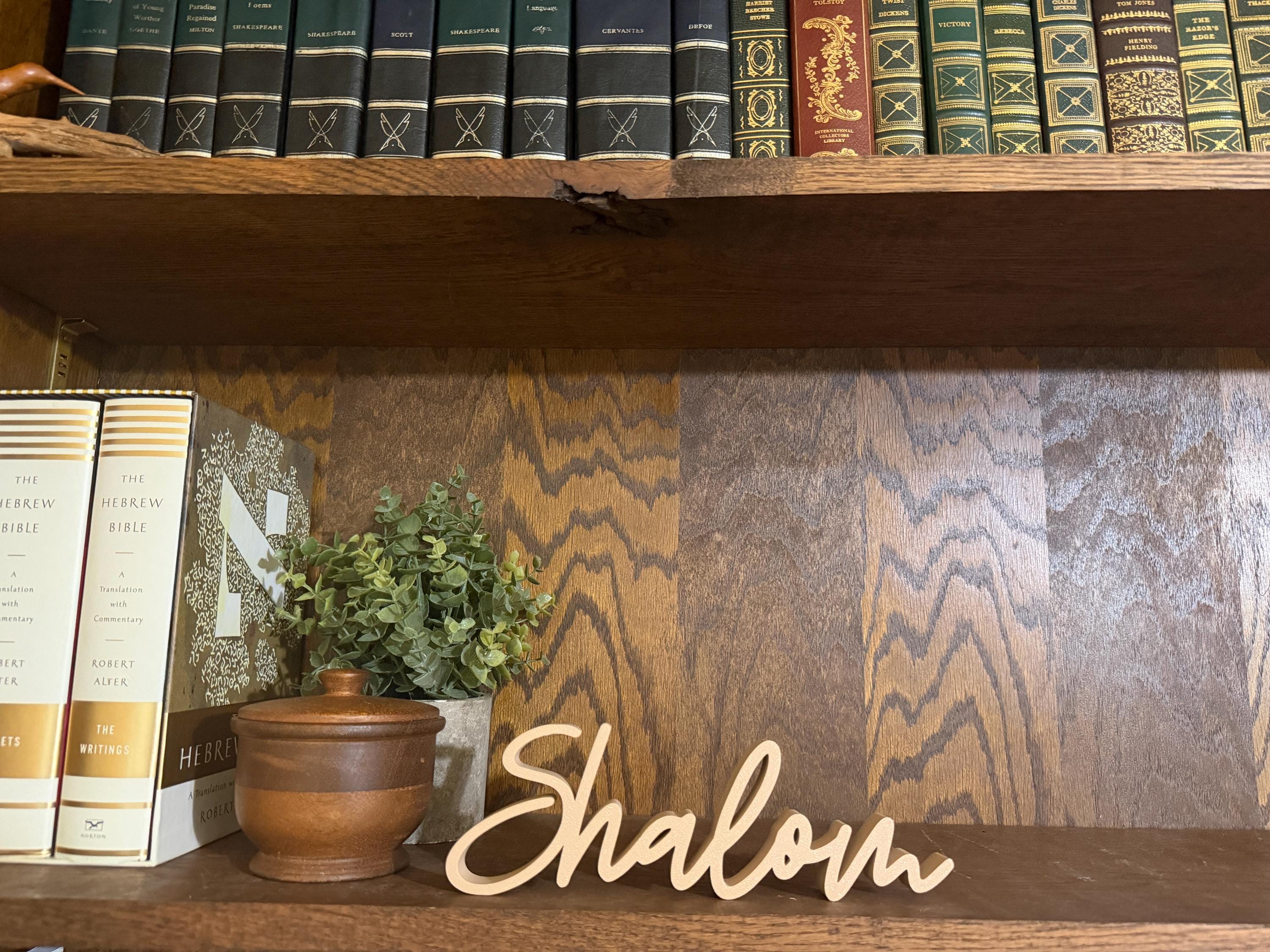 Shalom Peace Freestanding Sign Decor | Shalom 3D Name Sign Decor | Jewish Home Decore |