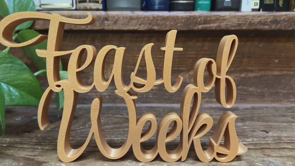 Feast of Weeks Freestanding Decor | Pentecost Feast Days Table Mantle Bookshelf | 3D Sign | Scriptural Decoration | Set Apart Home